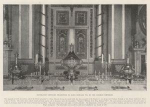 Sølvforgyldt Epergne overrakt til kong Edward VII af den tyske kejser af English Photographer