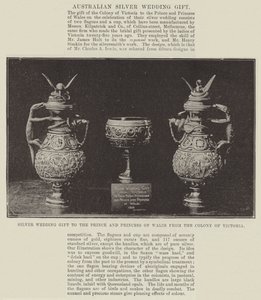Sølvbryllupsgave til prinsen og prinsessen af Wales fra kolonien Victoria af English Photographer