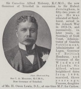 Sir CA Moloney, KCMG, ny guvernør i Trinidad af English Photographer