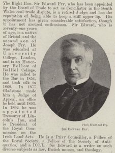 Sir Edward Fry af English Photographer
