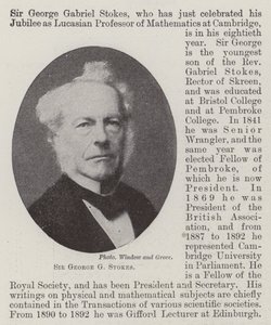 Sir George G Stokes af English Photographer