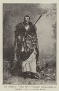 Sir Gerald H Portal, regeringskommissæren i Uganda, i sin abessiniske kjole af English Photographer