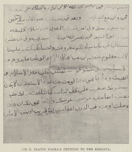 Sir R Slatin Pashas andragende til Khalifa af English Photographer