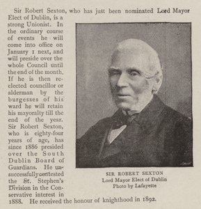 Sir Robert Sexton af English Photographer