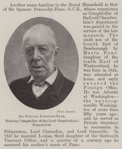 Sir Spencer Ponsonby-Fane, afgående kontrolansvarlig for Lord Chamberlains Department af English Photographer