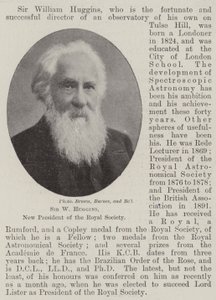 Sir W Huggins, ny præsident for Royal Society af English Photographer