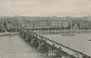 Somerset House og Waterloo Bridge, London af English Photographer
