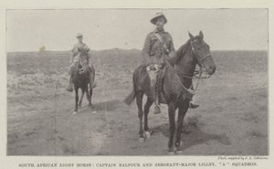 South African Light Horse, kaptajn Balfour og sergent-major Lilley, en eskadron af English Photographer