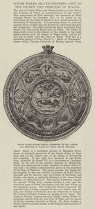 South Wales Silver Shield, præsenteret for prinsen og prinsessen af Wales på deres sølvbryllup af English Photographer