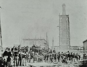 Southern Outfall Sewer, Crossness: dignitærer på stedet, 1865 af English Photographer