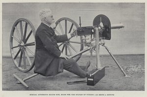 Speciel automatisk Maxim Gun, lavet til Sultanen af Tyrkiet, 770 Shots a Minute (s/h foto) af English Photographer