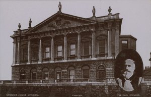 Spencer House, London med (indsat) The Earl Spencer af English Photographer