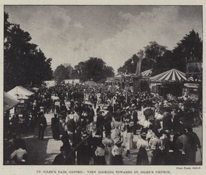 St Giles Fair, Oxford, Udsigt mod St Giles Church af English Photographer