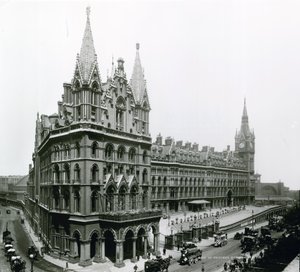 St Pancras Railway Station; fotografi fra april 1899 af English Photographer