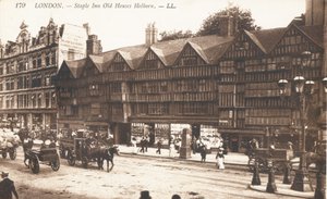 Staple Inn Gamle huse i Holborn af English Photographer