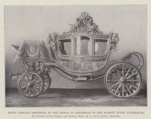 Statsvogn overrakt af Amsterdams befolkning til Hendes Majestæt Dronning Wilhelmina af English Photographer
