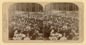 Stereografisk tryk af Queen Victorias Diamond Jubilee af English Photographer