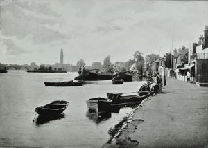 Strand-on-the-Green, Hounslow: overblik, 1895 af English Photographer