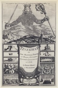 T Hobbes, Leviathan, A Crooke 1651 (s/h-billede) af English Photographer