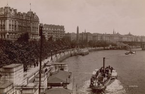 Thames Embankment fra Hungerford Bridge af English Photographer