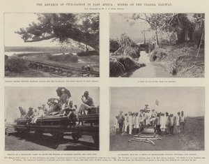 The Advance of Civilization in East Africa, Scener on the Uganda Railway af English Photographer