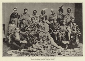 The African Native Choir, som sang før H M The Queen på Osborne af English Photographer