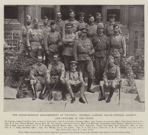 Den anglo-russiske uenighed i Tientsin, general Gaselee, generalmajor Barrow og stabsofficerer af English Photographer