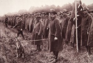 Anzac-anmeldelsen på Salisbury Plain: en australsk maskot, illustration fra The Illustrated War News, 27. september 1916 (sepia-foto) af English Photographer