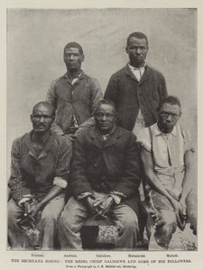 Bechuana-oprøret, oprørschefen Galishwe og nogle af hans tilhængere af English Photographer