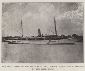 Benin-katastrofen, Steam-Ship Ivy, som bar ekspeditionen op ad Benin-floden af English Photographer
