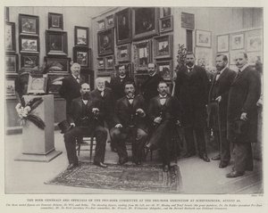 Boergeneralerne og embedsmændene fra Pro-Boer-komiteen ved Pro-Boer-udstillingen i Scheveningen, 20. august af English Photographer