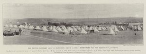 Den britiske militærlejr ved Estcourt, som bliver forstærket til nødhjælpen af Ladysmith af English Photographer