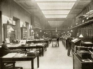 The British Museum Print Room, ca. 1900, fra 