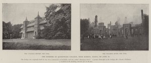The Burning of Queenwood College, nær Romsey, Hants, den 10. juni af English Photographer