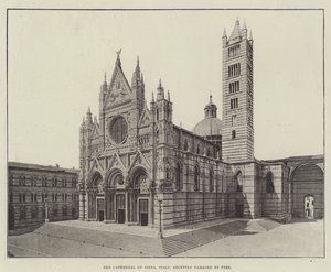 Katedralen i Siena, Italien, for nylig beskadiget af brand af English Photographer