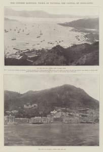 Det kinesiske spørgsmål, udsigt over Victoria, hovedstaden i Hong-Kong af English Photographer