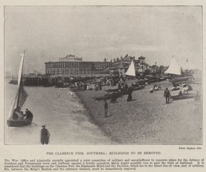 Clarence Pier, Southsea, bygninger skal fjernes, 2. maj 1896 af English Photographer