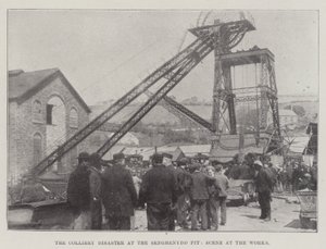 Colliery-katastrofen ved Senghenydd Pit, Scene at the Works af English Photographer