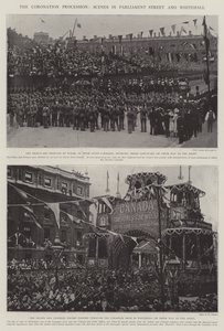 Kroningsprocessionen, scener i Parliament Street og Whitehall af English Photographer