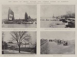 Krisen i Kina, vinter- og sommerscener ved Tientsin af English Photographer