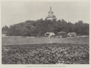 Krisen i Kina, Emperors Garden og Lotus Lake, Peking af English Photographer
