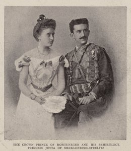 Kronprinsen af Montenegro og hans udvalgte brudeprinsesse Jutta af Mecklenburg-Strelitz af English Photographer