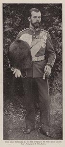 Czar Nicholas II i uniformen af de skotske grå af English Photographer