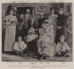 The Czars Tour, en familiesammenkomst ved Bernstorf, nær København af English Photographer