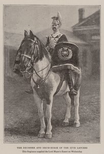 Den 17. Lancers trommeslager og trommehest af English Photographer