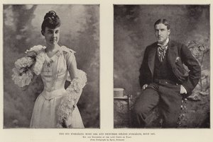 Hertugen dOrleans, født 1869, og prinsesse Helene dOrleans, født 1871, søn og datter af afdøde Comte de Paris af English Photographer