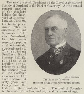 Jarlen af Coventry, præsident for Royal Agricultural Society af English Photographer