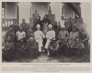 Den østamerikanske administration kroningsgæster, indfødte høvdinge i Mombasa af English Photographer