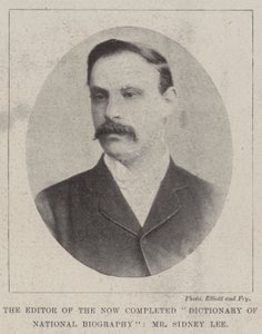 Redaktøren af den nu afsluttede Dictionary of National Biography, Mr. Sidney Lee af English Photographer