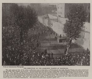 Henrettelsen af den anarkistiske Franch i Barcelona af English Photographer